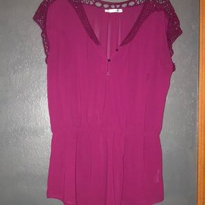 Maurices - large mauve see through. Must wear a tank underneath. Very pretty.
